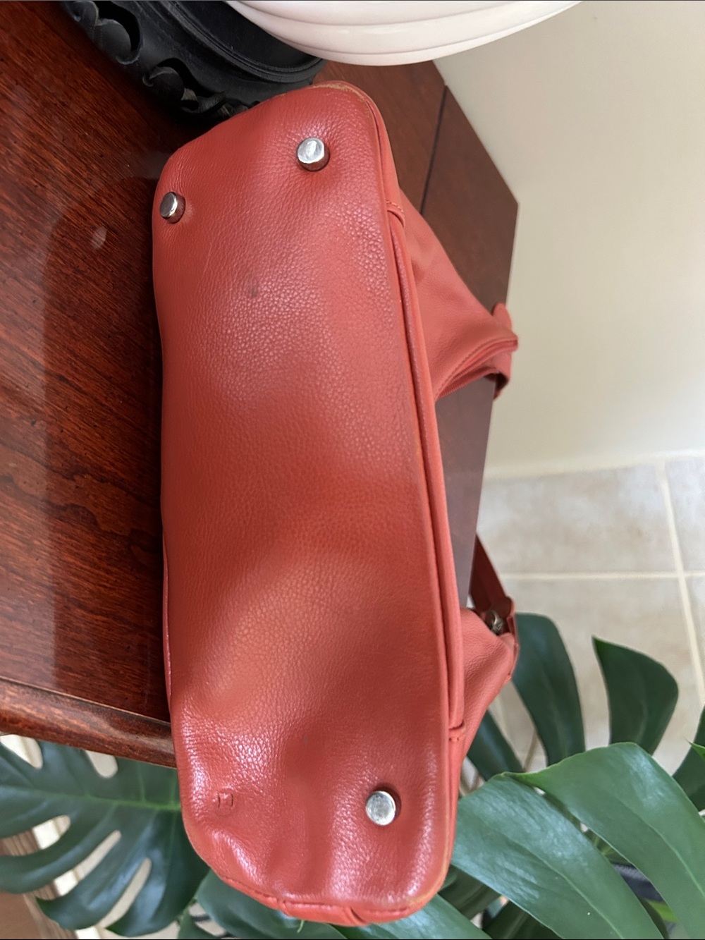 Wilsons Leather Rust Shoulder Hobo Bag - Picture 4 of 6
